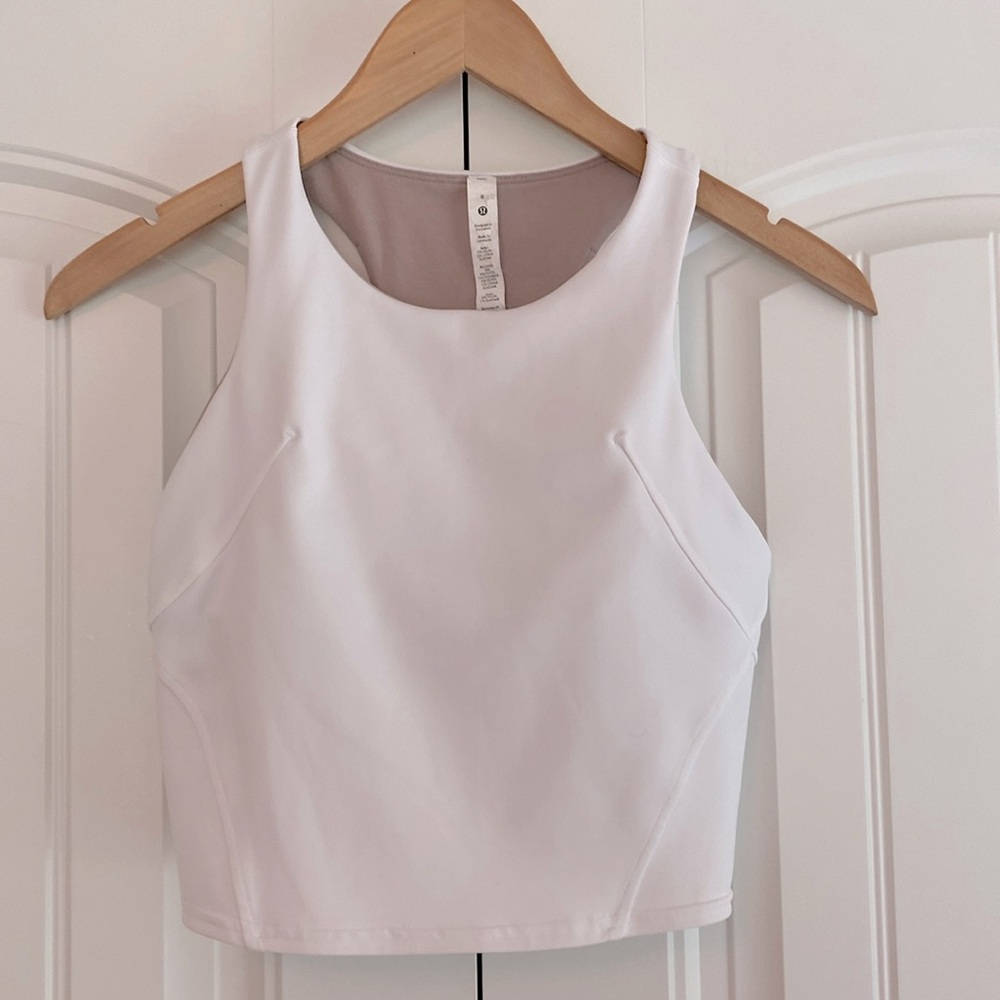 lululemon athletica White Racerback Crop Tank